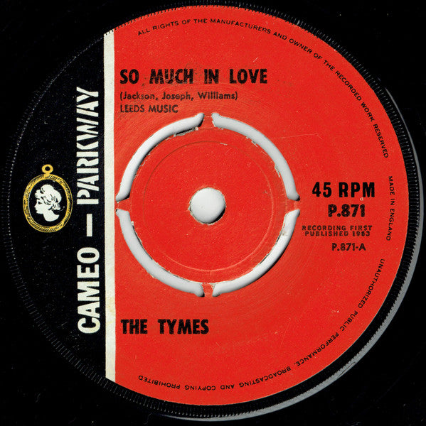 The Tymes - So Much In Love (7", Single, Kno)
