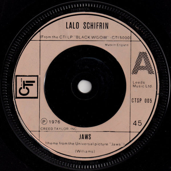Lalo Schifrin - Jaws (7", Sol)