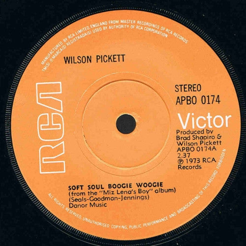 Wilson Pickett - Soft Soul Boogie Woogie (7", Single)