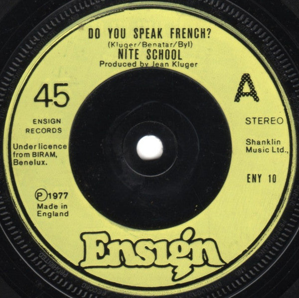 Nite School* - Do You Speak French? (7")