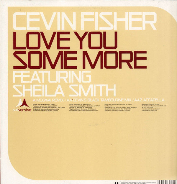 Cevin Fisher - Love You Some More (12")