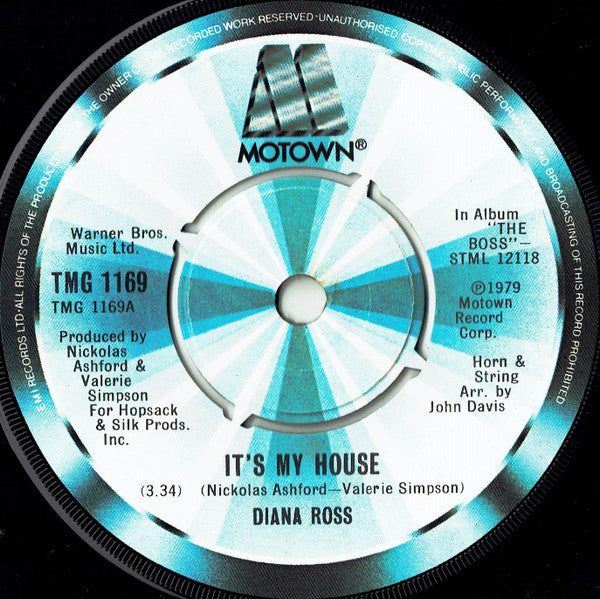 Diana Ross - It's My House (7", Single, Com)