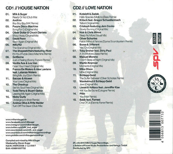 Milk & Sugar - House Nation Ibiza 2015 (2xCD, Comp, Mixed)
