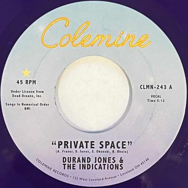 Durand Jones & The Indications - Private Space (7", Single, Pur)