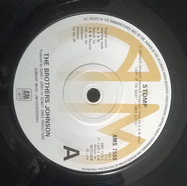 The Brothers Johnson* - Stomp! (7", Single, Sol)