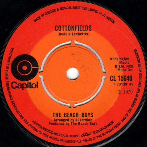 The Beach Boys - Cottonfields (7", Single, Mono, Kno)