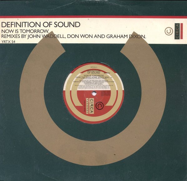 Definition Of Sound - Now Is Tomorrow (12", Single)