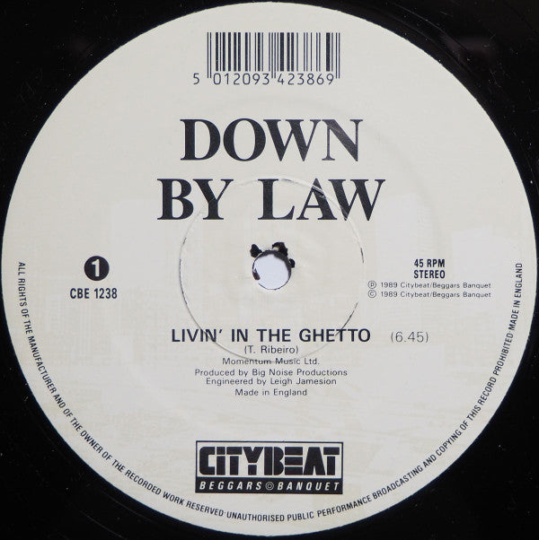 Down By Law - Livin' In The Ghetto (12")