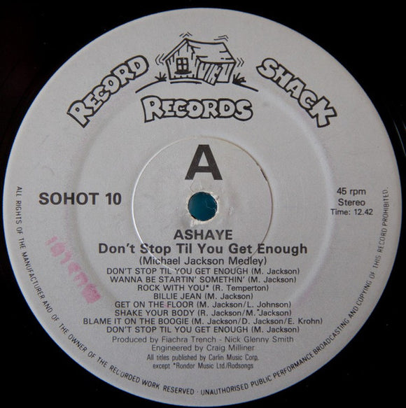 Ashaye - Don't Stop 'Til You Get Enough (12