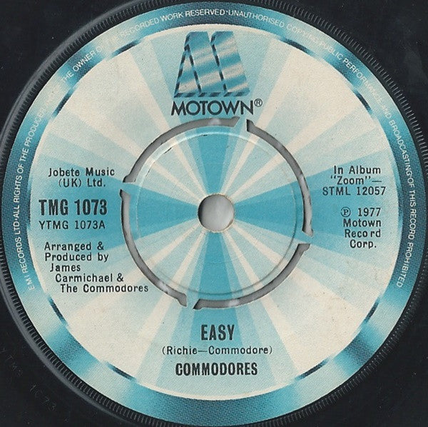Commodores - Easy (7", Single)