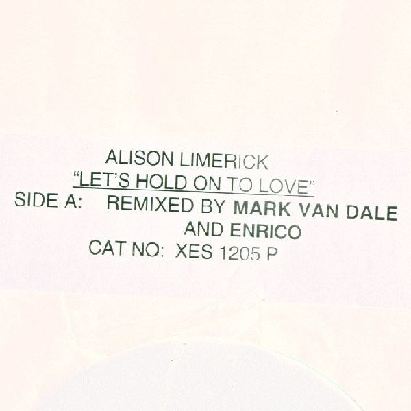 Alison Limerick - Let's Hold On To Love (12", S/Sided, Promo, W/Lbl)