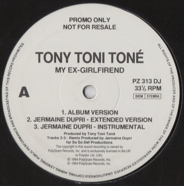 Tony Toni Toné* - My Ex-Girlfriend (12", Promo)