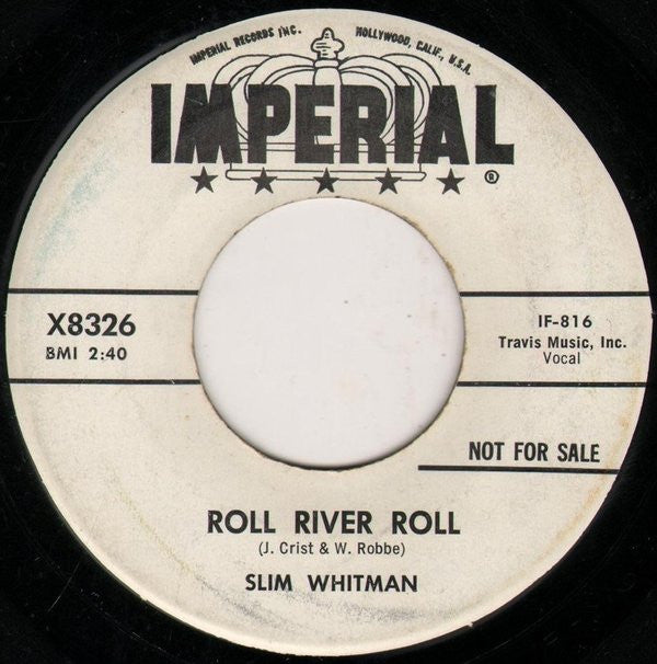 Slim Whitman - Roll River Roll (7", Single, Promo)