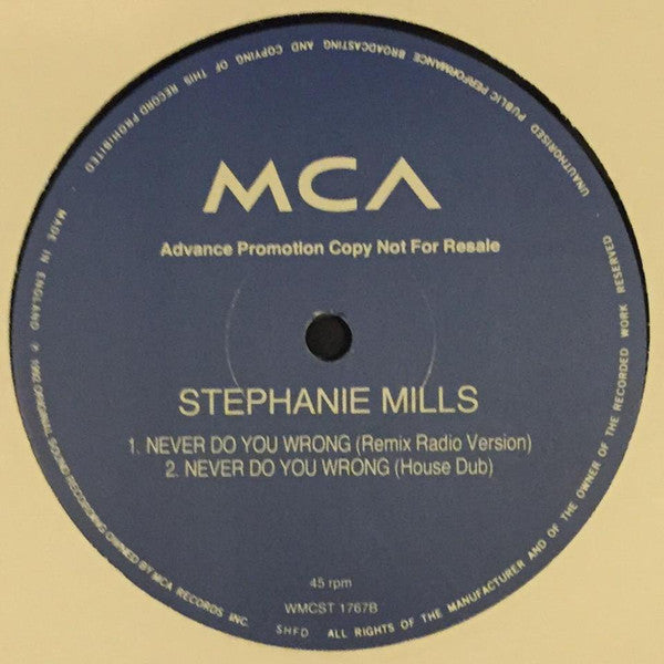 Stephanie Mills - Never Do You Wrong (12", Single, Promo)