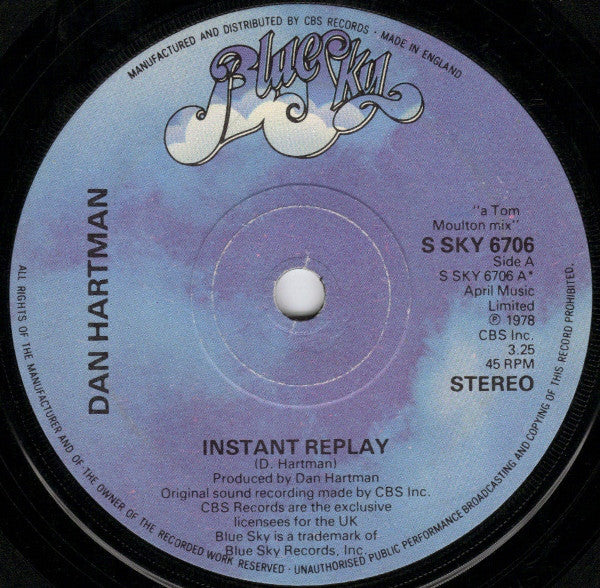 Dan Hartman - Instant Replay (7", Single)