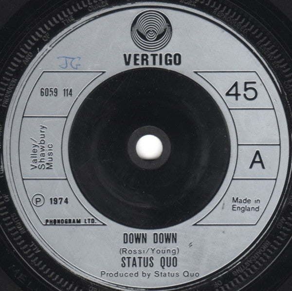Status Quo - Down Down (7", Single)