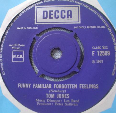 Tom Jones - Funny Familiar Forgotten Feelings (7", Single)