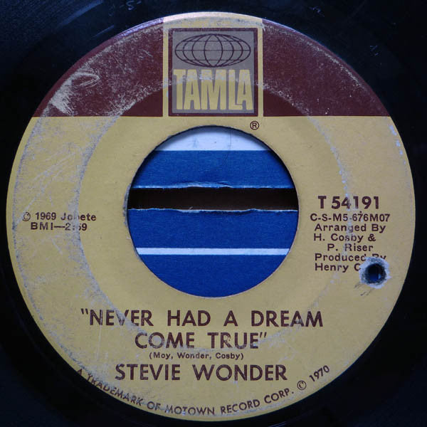 Stevie Wonder - Never Had A Dream Come True (7")