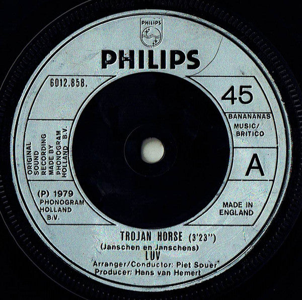 Luv* - Trojan Horse (7", Single, Sil)