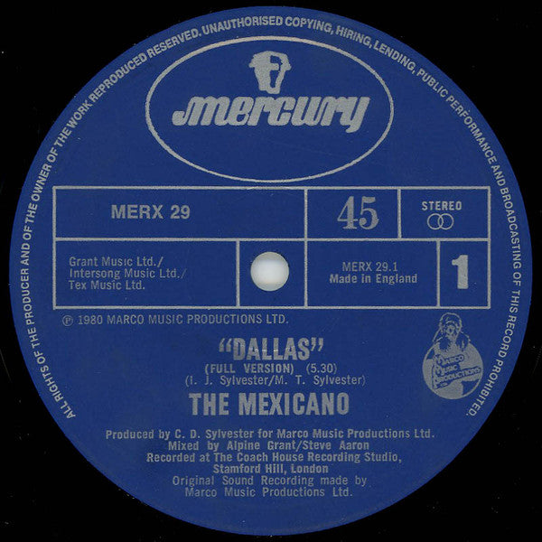 The Mexicano / B. Bra* - Dallas / Nightlife Groove (12")