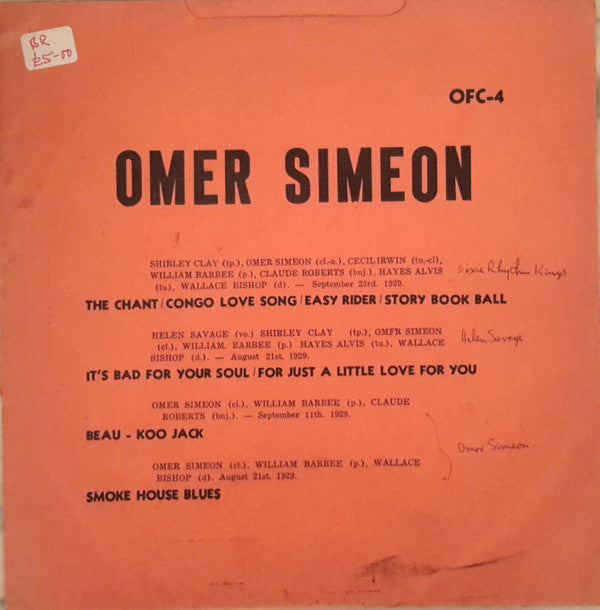 Omer Simeon - Untitled (10", Comp, Mono)