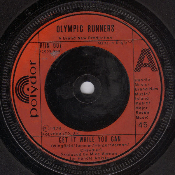 Olympic Runners - Get It While You Can (7")