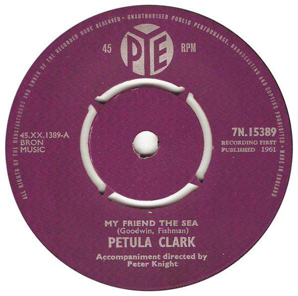 Petula Clark - My Friend The Sea (7", Single, Pus)