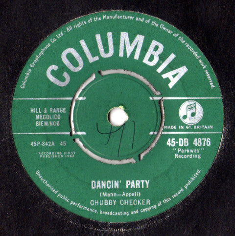 Chubby Checker - Dancin' Party (7", Single)