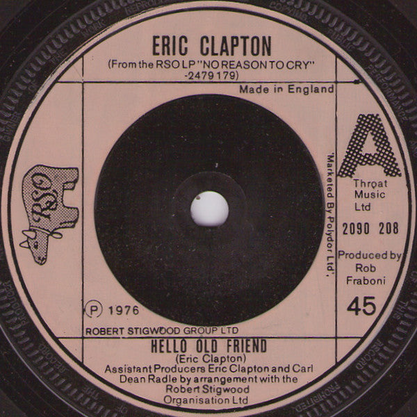 Eric Clapton - Hello Old Friend (7")