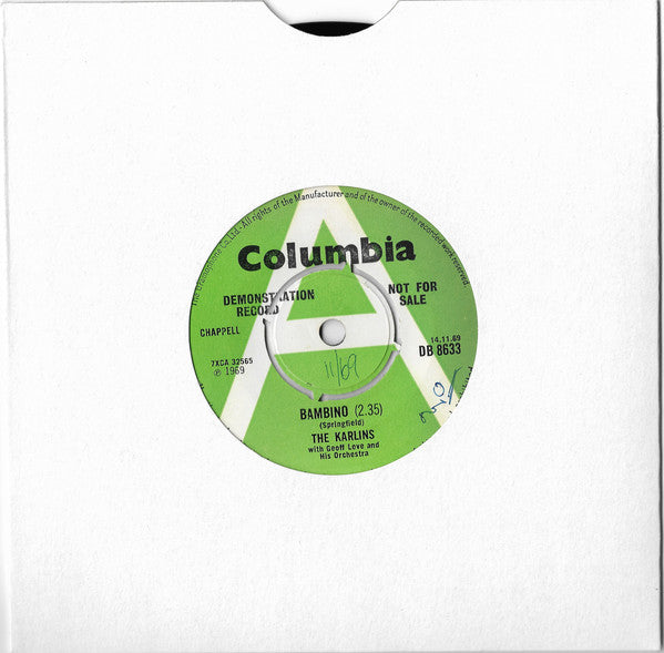 The Karlins - Bambino (7", Single, Promo)
