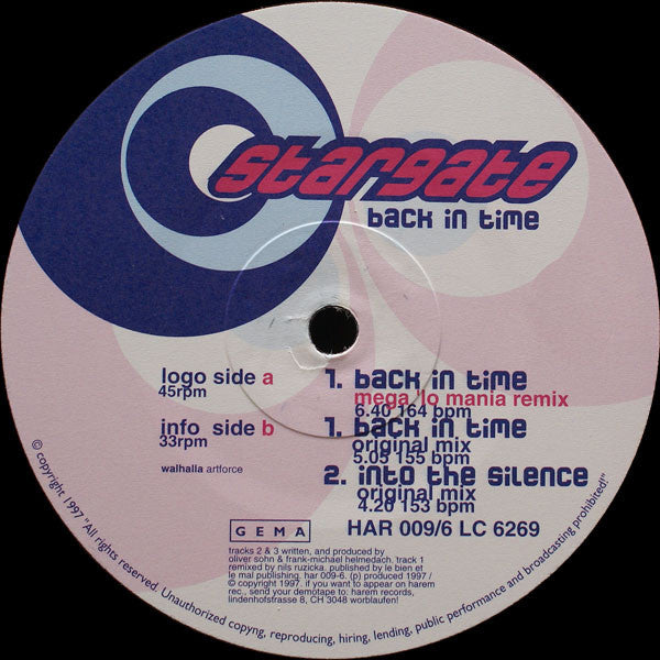 Stargate (3) - Back In Time (12")