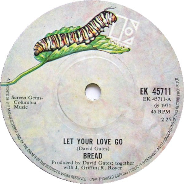 Bread - Let Your Love Go (7", Single, Sol)
