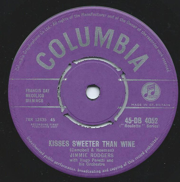 Jimmie Rodgers (2) - Kisses Sweeter Than Wine (7