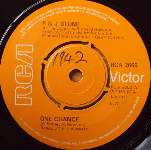 R & J Stone - One Chance (7")