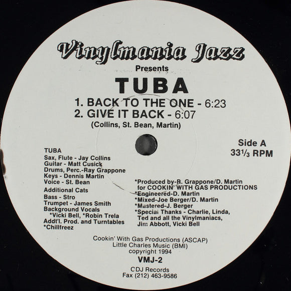 T.U.B.A. - Back To The One / Give It Back (12