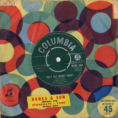 Linda Scott - Don't Bet Money Honey (7")