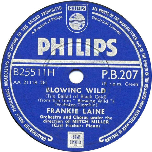 Frankie Laine - Blowing Wild / Te Amo (Shellac, 10")