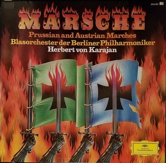 Herbert von Karajan, Blasorchester der Berliner Philharmoniker - Märsche - Prussian And Austrian Marches (2xLP, Album)