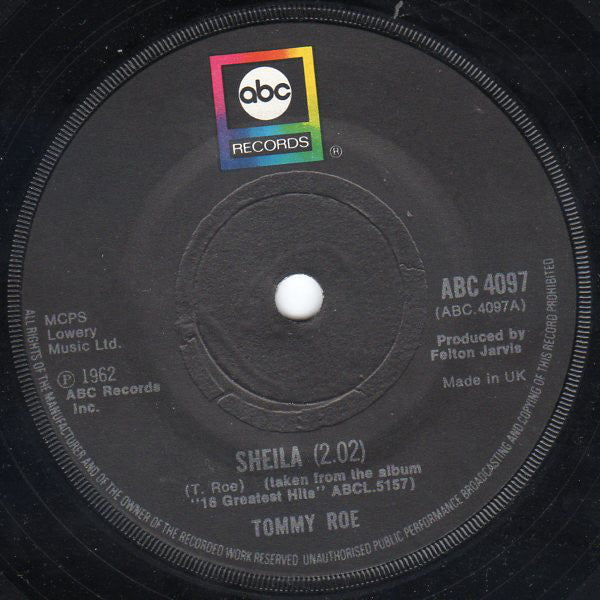Tommy Roe - Sheila / Heather Honey (7")