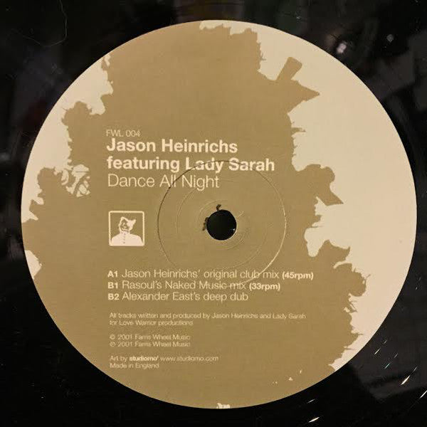 Jason Heinrichs Featuring Lady Sarah - Dance All Night (12")