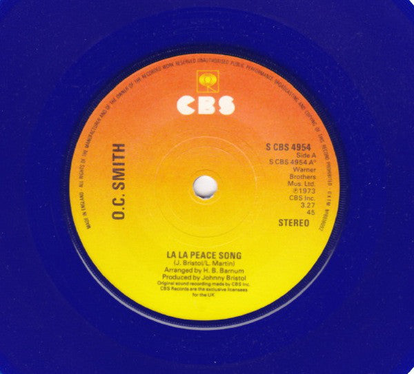 O.C. Smith* - La La Peace Song (7", RE, Blu)