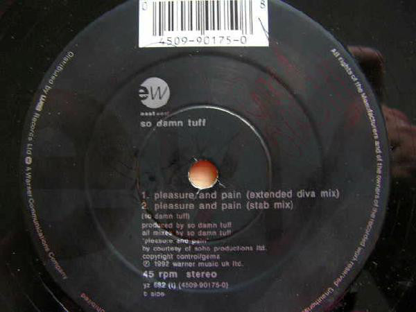 So Damn Tuff - Pleasure And Pain (12")