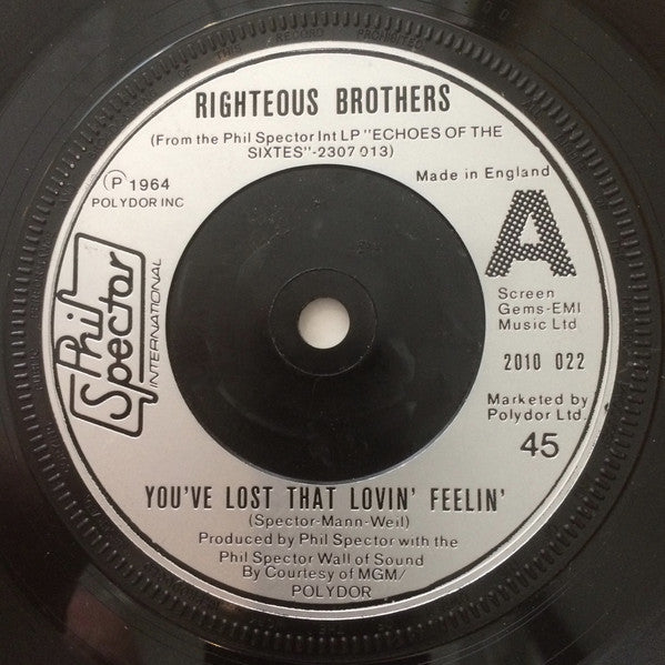 Righteous Brothers* - You've Lost That Lovin' Feeling (7", Sol)