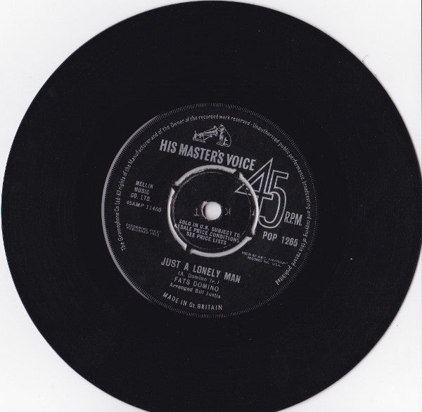 Fats Domino - Just A Lonely Man (7", Single)