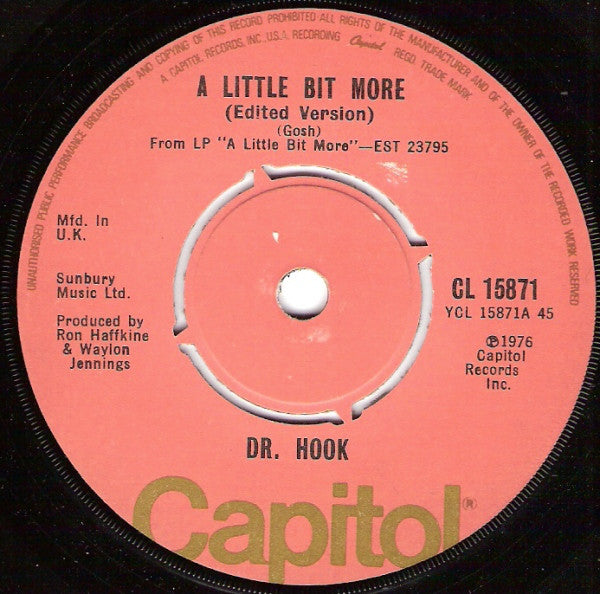 Dr. Hook - A Little Bit More (7", Single)