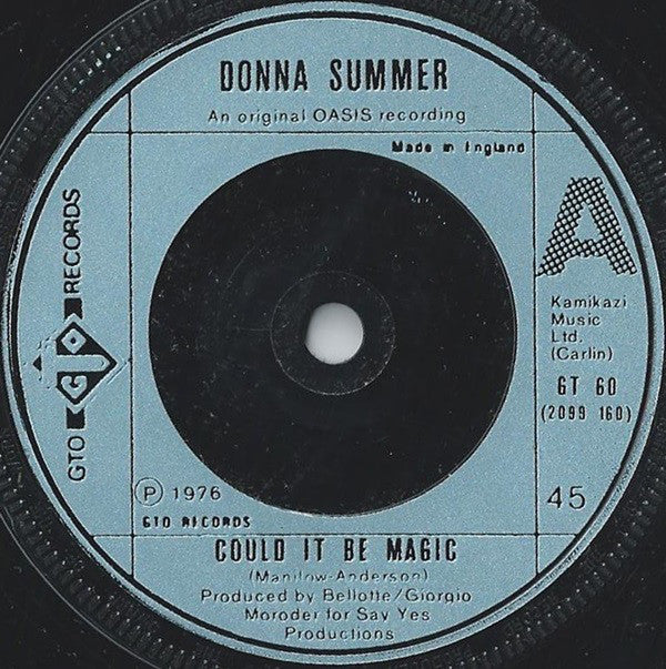 Donna Summer - Could It Be Magic (7", Single, Ste)