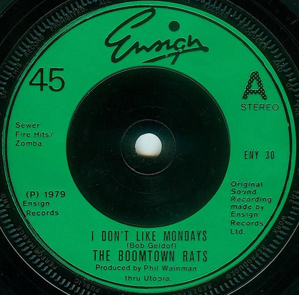 The Boomtown Rats I Don T Like Monday's