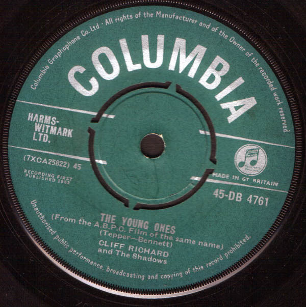 Cliff Richard And The Shadows* - The Young Ones (7", Single)