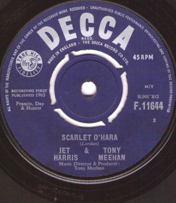 Jet Harris & Tony Meehan* - Scarlet O'Hara (7", Single)