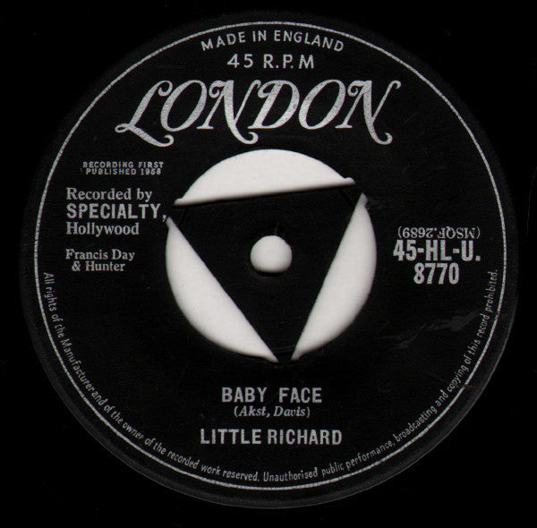 Little Richard - Baby Face (7", Single)
